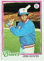 1978 Topps Baseball Cards      187     Jerry Royster DP
